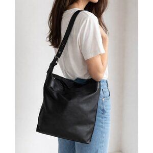 Banana Republic Black Leather Hobo Bag